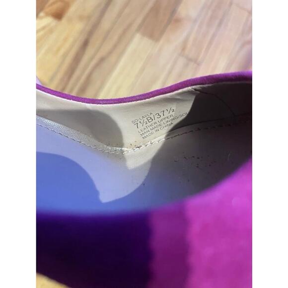 Sole Society LAYLA Suede Platform vibrant vintage y2k block Multi retro pumps - Picture 9 of 9